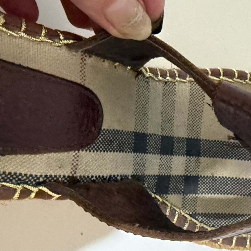 Burberry nova check sandals women wedges size 40 - Picture 10 of 13